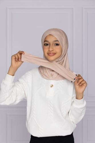 طرحة أطفال طقطق- بيج