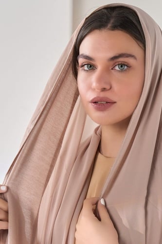 طرحة شيفون مبطنه للعباية-كافيه