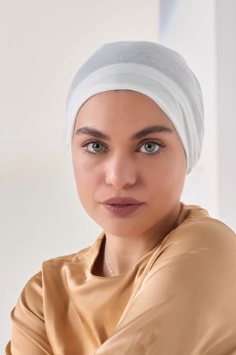 امطة بف قبعة تحت الحجاب - اوف وايت