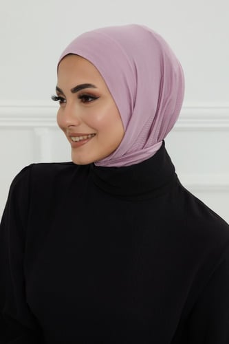 قبعة حجاب دبل سترتش ربط - موف