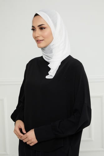 طرحة شاش تركي ميني | اوف وايت