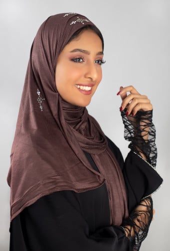 قطن دبل سترتش بكريستال سوارفسكي-بني