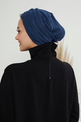 توربان قطعتين لزق - كحلي