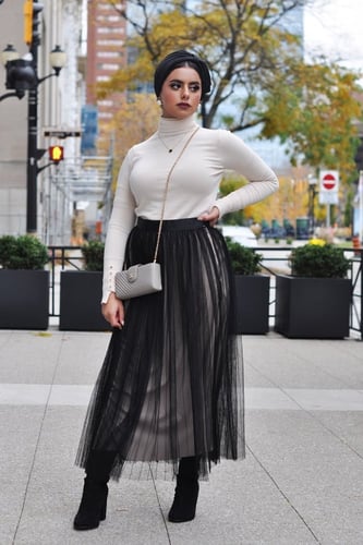 توربان قطني قابل للتعديل-أسود