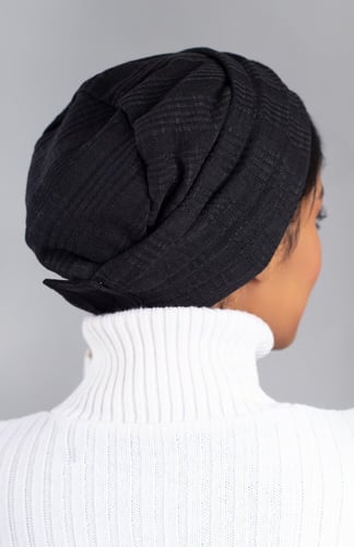 توربان قطعتين لزق - اسود