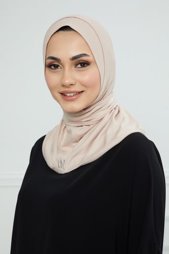 حجاب قطن ايطالي مع طقطق من الخلف