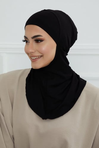 قبعة كاملة تغطي الرقبة والرأس - أسود