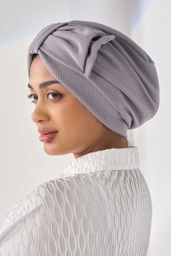 توربان قطني قابل للتعديل-رمادي فاتح