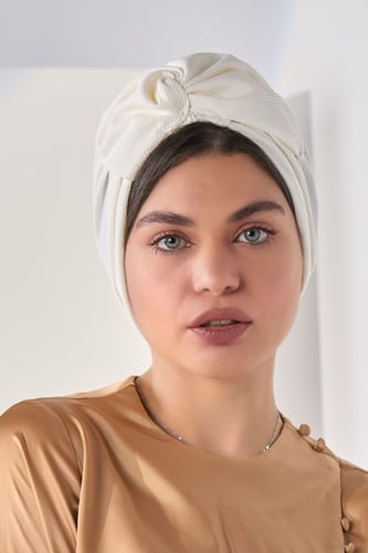 توربان قطني قابل للتعديل-أبيض