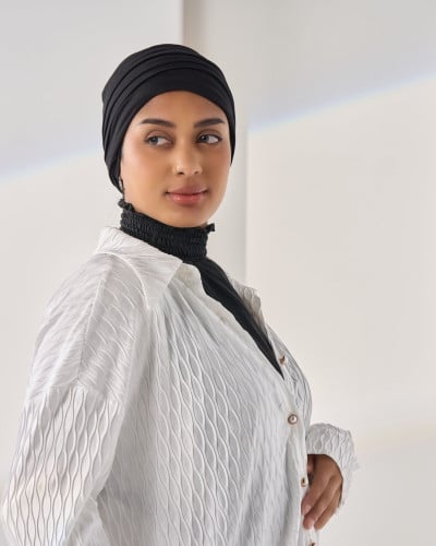 توربان قطعتين لزق - أسود