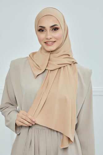 حجاب الشاطي مع قبعة - رملي