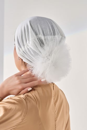 امطة بف قبعة تحت الحجاب - اوف وايت