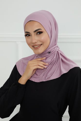 قبعة حجاب دبل سترتش ربط - موف