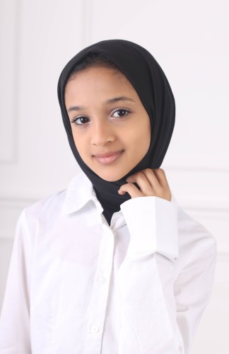 طرحة بناتي ربط من الخلف - اسود