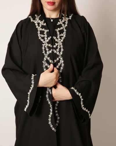 عباية لولوة - مقاس 58 -اسود