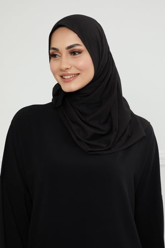 حجاب شاش تركي ميني | أسود