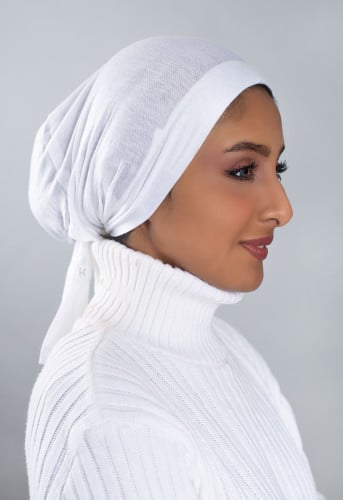 قبعه تحت الحجاب ربط- أوف وايت