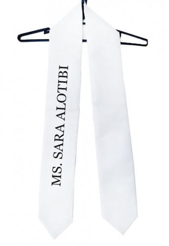 Custom printed graduation scarf
