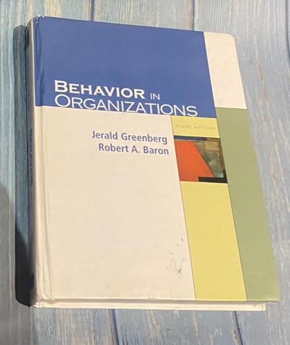 BEHAVIOR IN ORGANIZATIONS