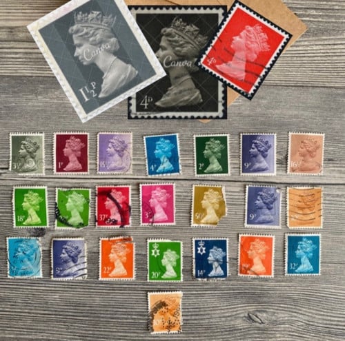 22 طابع الملكة - أصلي مجموعة الملكة اليزابيث