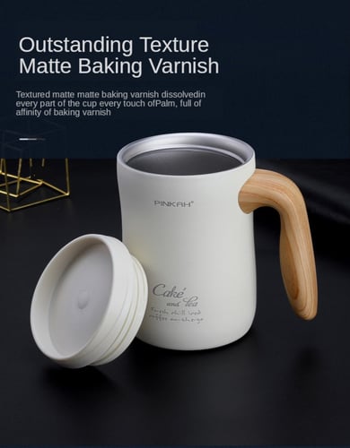 470ML Vacuum Coffee Cup With Handle Insulated Mug...