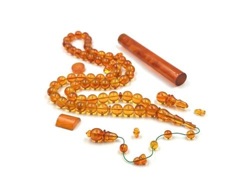 A rosary made of old German-made Tartaruk sticks, lathe work by Ali Ouzoun