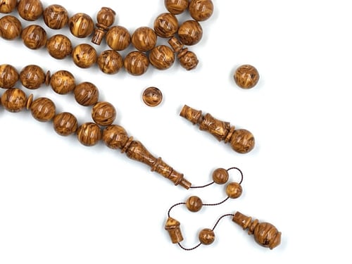 سبحة من عصي دارسيني الماني مفروزة صب قديم خراطة عث...