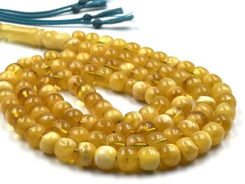 سبحة كهرمان قيمر عسل