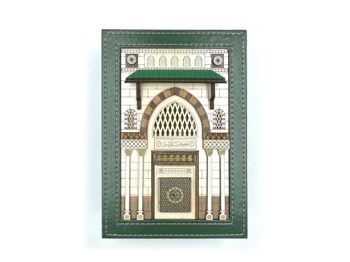 Luxury 3D leather boxes for the entrance of the Prophet's Mosque in green