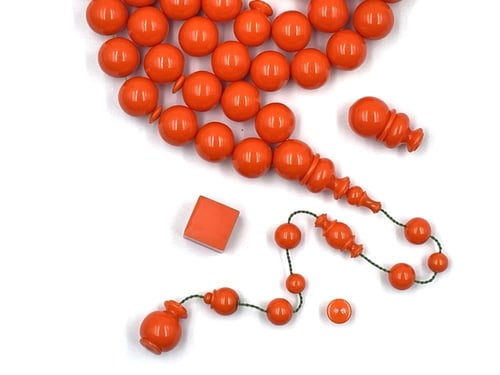 سبحة من عصي امريكية مربعة جزرية صك صب قديم خراطة ا...