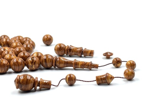 سبحة من عصي دارسيني الماني مفروزة صب قديم خراطة عث...