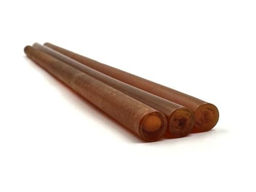 German bakelite sticks, snail-shaped veining / old cast iron eyes