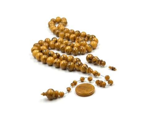 Luxury bakelite rosary made from 25mm sticks, German-made, old casting, lathe work by Naji Taha (the Captain).