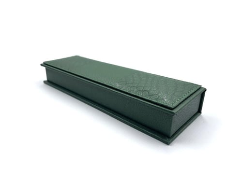 علب سبح جلد ايطالي فاخر مع داخلية مخمل اسود Leathe...