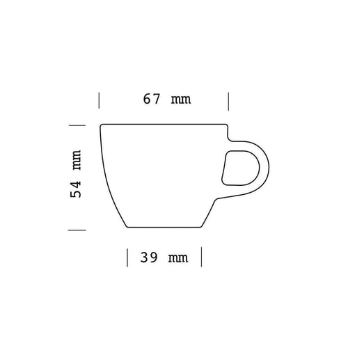 أكمي - كوب إسبريسو سيراميك مع الصحن - 70 مل