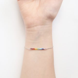 اسوارة خرز توس فضي