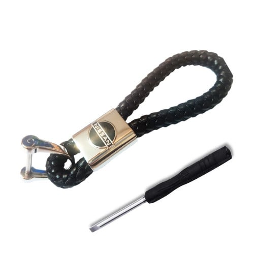 ميدالية سيارة نيسان جلد علاقة مفاتيح