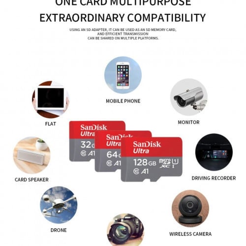 بطاقة ذاكرة بسعة 200 جيجابيت مايكرو اس دي من ساندي...