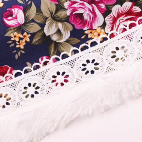 كلفة عريضة بهدب - أبيض - موديل 005