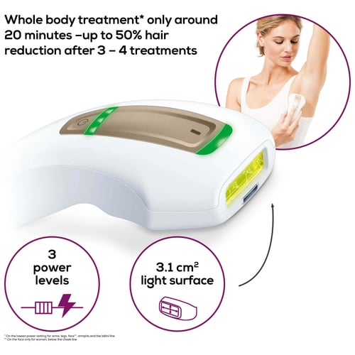 فيلفيت سكين برو لإزاله الشعر لفتره طويله بيورر IPL...