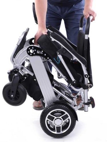 كرسي كهربائي قابل للطي ايديال خفيف الوزن مقاس 18ان...