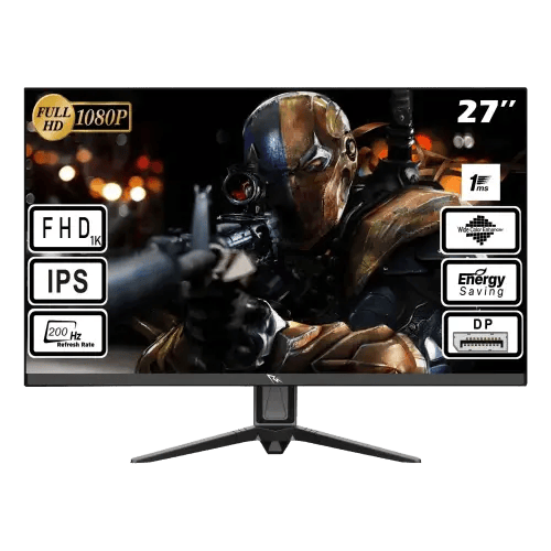 شاشة ألعاب Spear مقاس 27 بوصة FHD IPS بتردد 200Hz - أسود