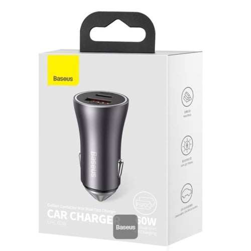شاحن سياره 60w بمدخلين Baseus USB,PD