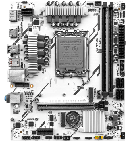 لوحة أم JGINYUE بيضاء — Intel H810 · LGA 1851 · DDR5 · mATX