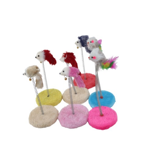 خداشة على شكل فأر صغير للقطط - متعدد الألوان