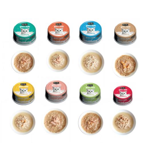 كت كات معلبات بحليب الماعز للقطط 70 جرام متعدد الن...