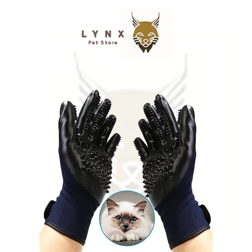 قفاز لتنظيف وترويش حيواناتك الأليفة للعناية بالقطط...