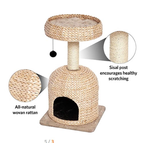 بيت للقطط مع خداشة من ميد ويست 18 عرض × 32 ارتفاع...