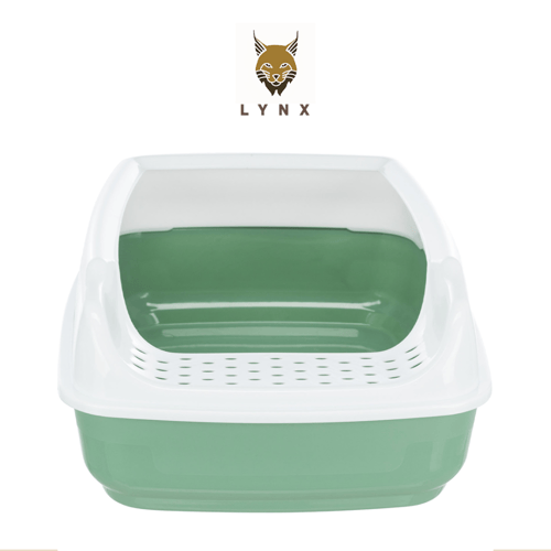 ديلو صندوق رمل للقطط الصغيرة مفتوح مع حافه من تريك...