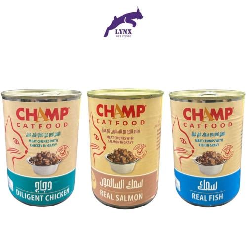 معلبات طعام تشامب للقطط البالغة متعدد النكهات 415...